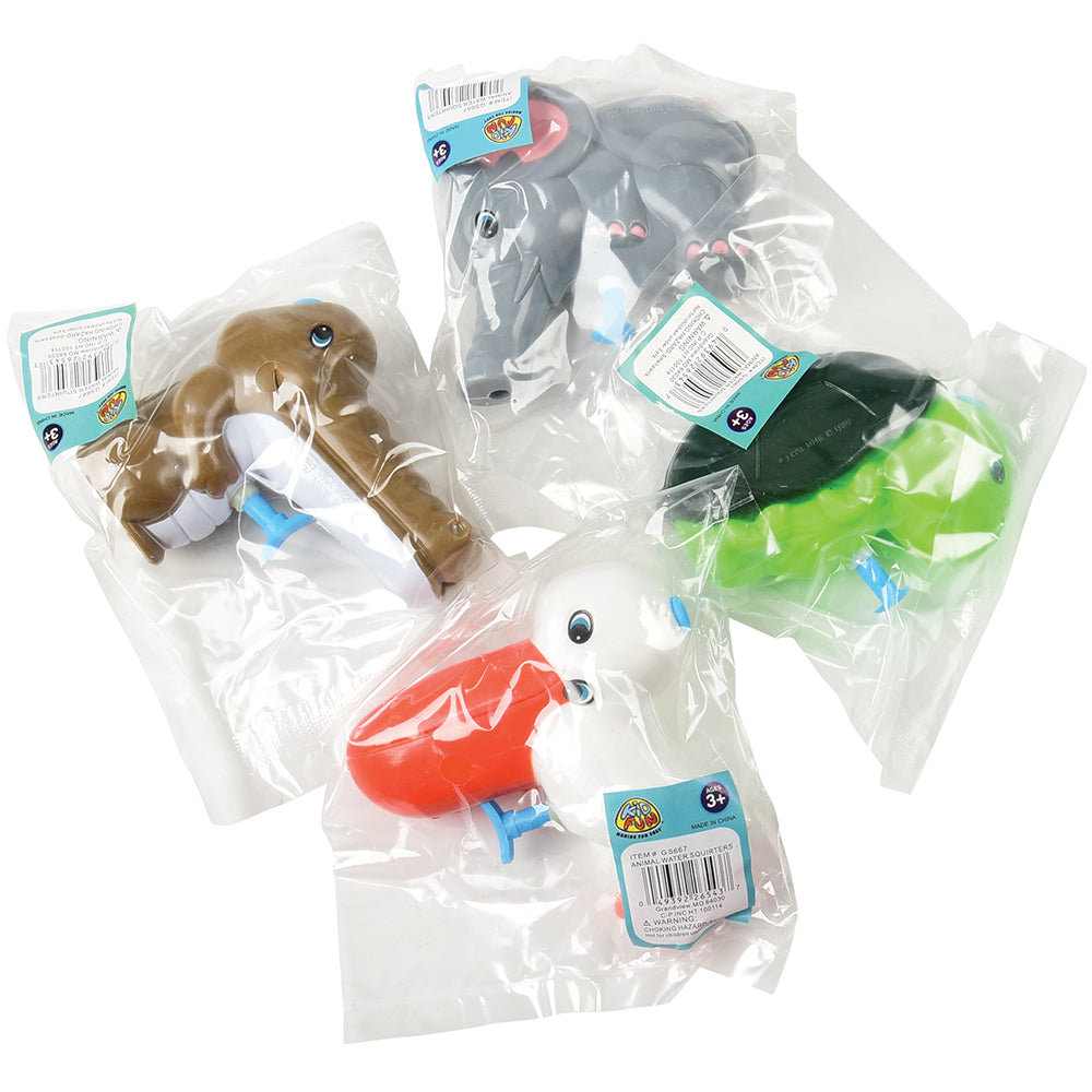 Animal Water Squirters Toy (One dozen)