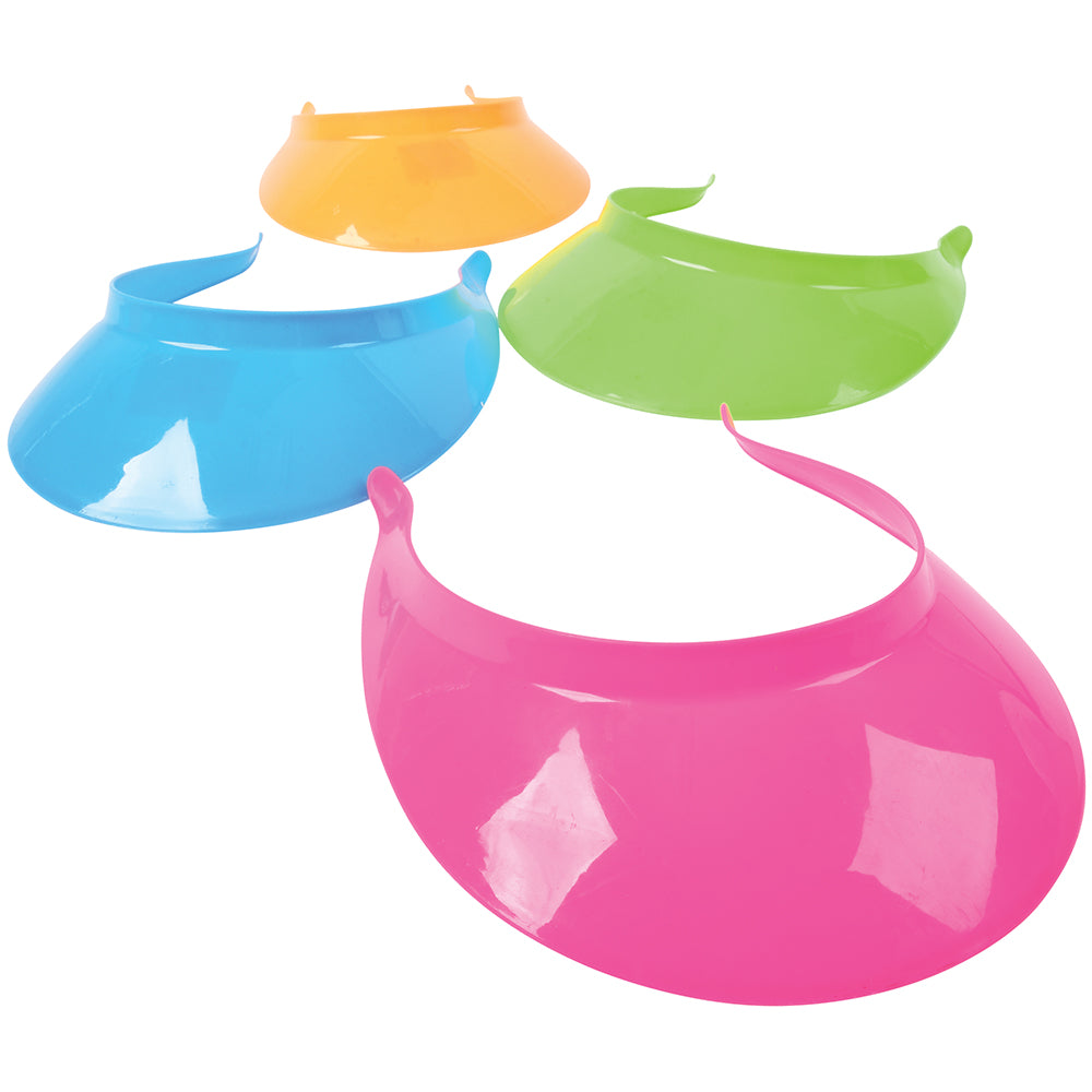 Neon Plastic Visors Party Favor (One Dozen)