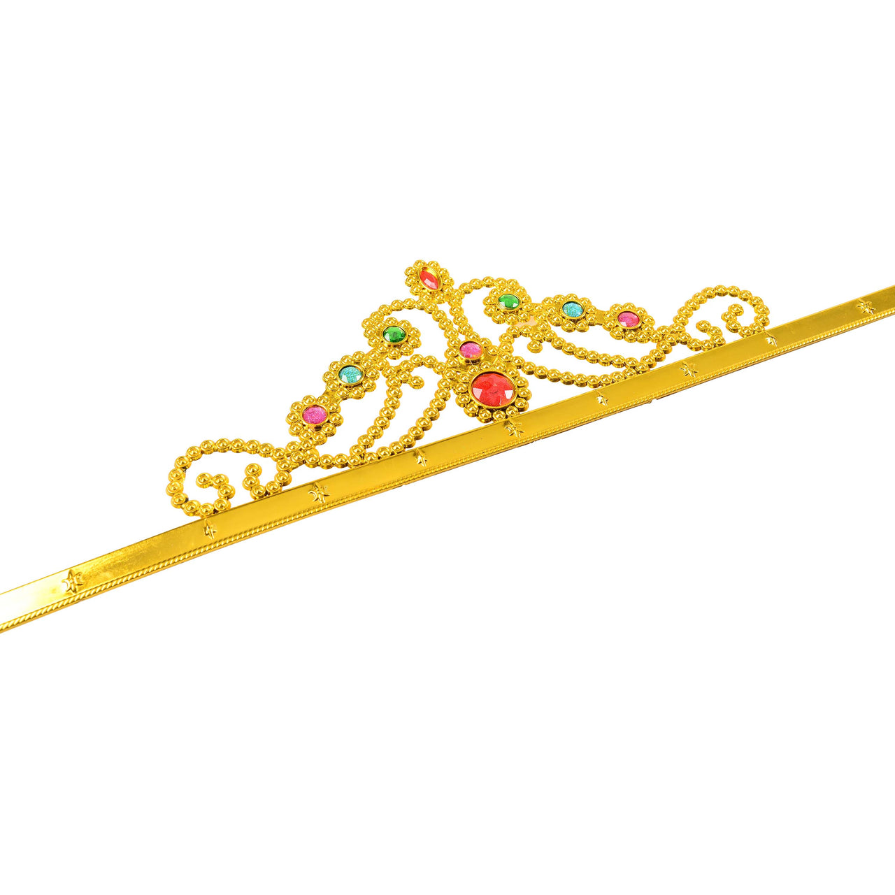 Plastic Queen Crown with Jewels Costume Accessory