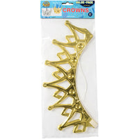 Miniature Metallic Party Crowns with Elastic Chin Strap Party Favor (1 dozen)