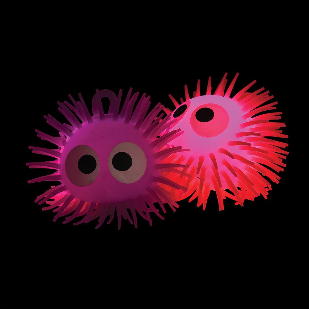 Flashing Puffer with Eyes Toys (One dozen)
