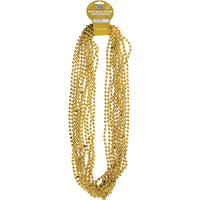 School Spirit Bead Necklace - (Gold) Team Spirit (One Dozen)