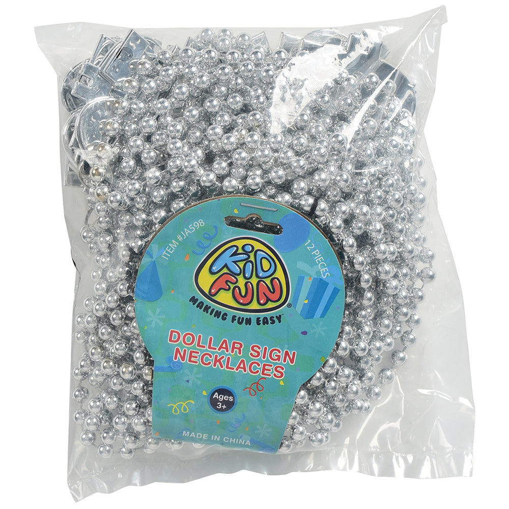 Dollar Sign Necklace Party Favor (One Dozen)