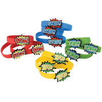 Superhero Rubber Bracelets Party Favor (1 dozen)