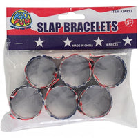 Patriotic Slap Bracelets Party Favor (set of 6)