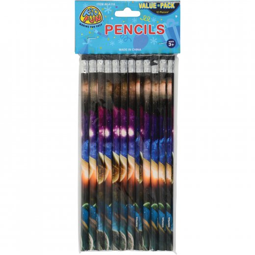 Space Theme Pencils (One Dozen)