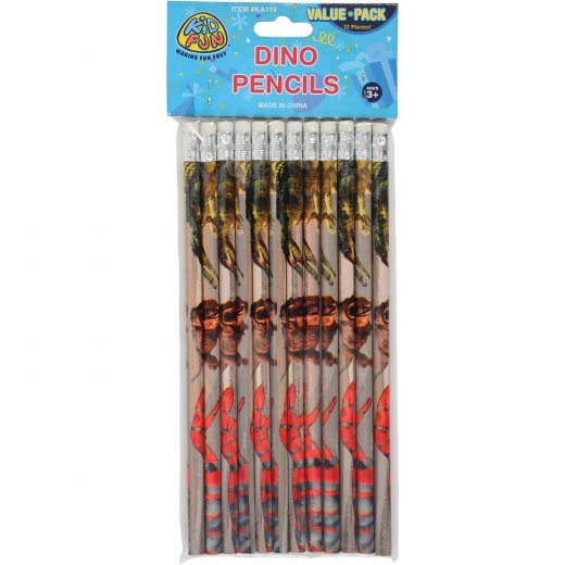 Designer Dinosaur Pencils (One Dozen)