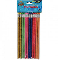 Glitter Stationery Pencils (One Dozen)