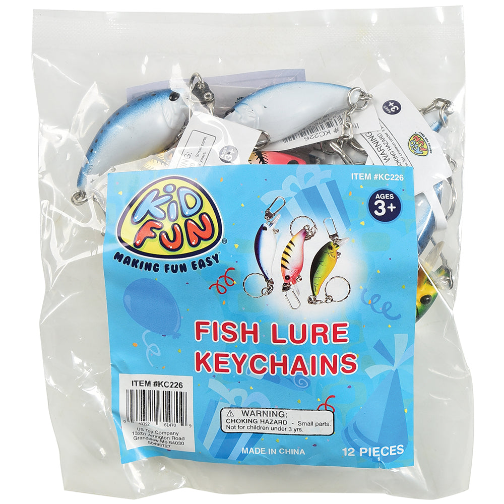 Fishing Lure Keychains Novelty (One Dozen)