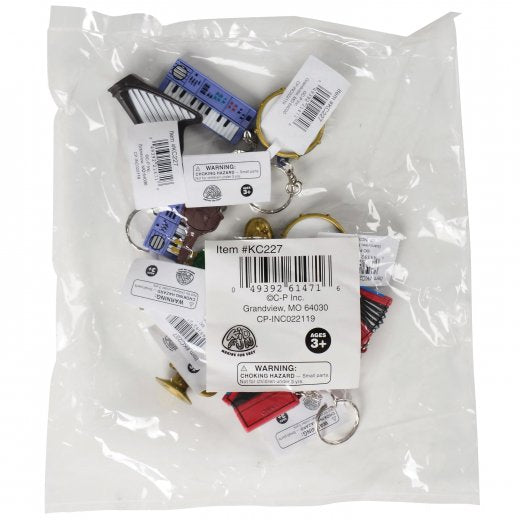 Musical Instruments Keychains Novelty (One Dozen)