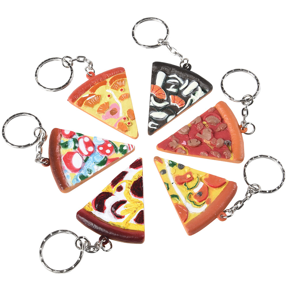 Pizza Keychains Novelty (One Dozen)