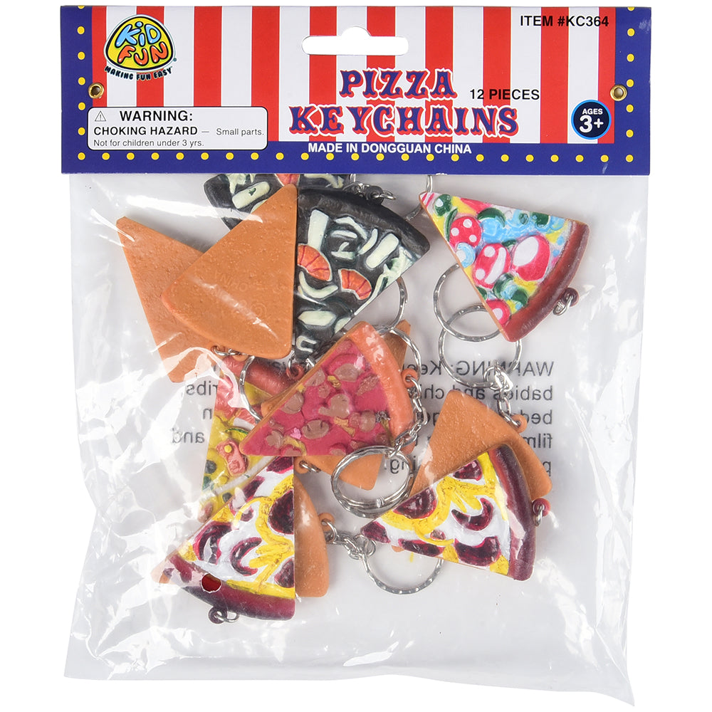 Pizza Keychains Novelty (One Dozen)