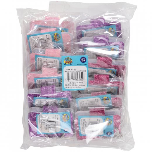 Mini Glitter Notebook Keychains Novelty (1 Dozen)