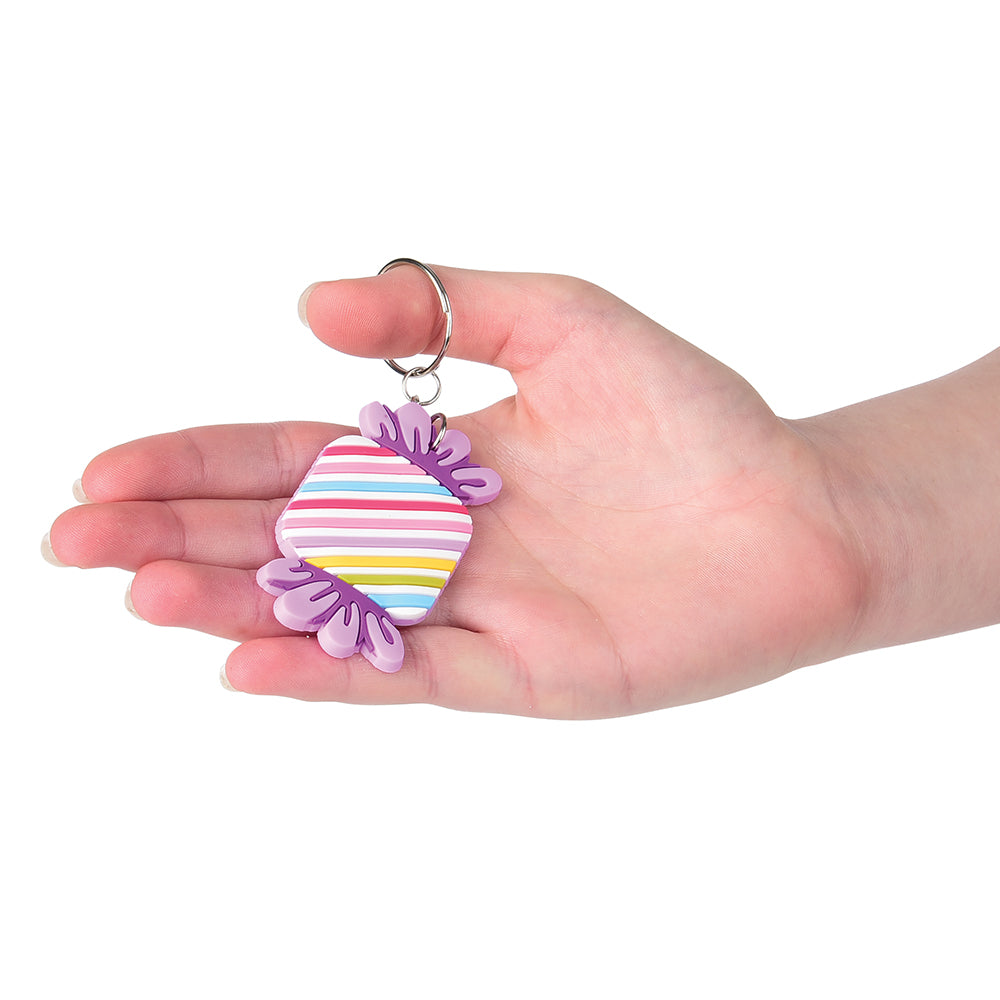 Candy Rubber Keychains Novelty (pack of 12)