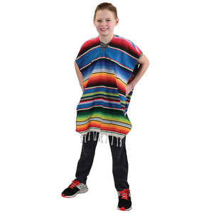 Child Colorful Economy Poncho Costume