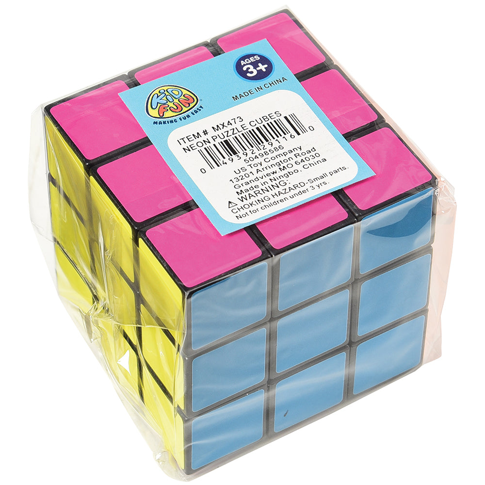 Neon Puzzle Cubes Toy (1 dozen)