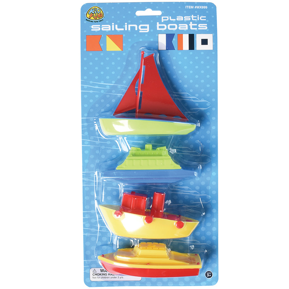 Plastic Sailing Boats Toy (pack of 4)