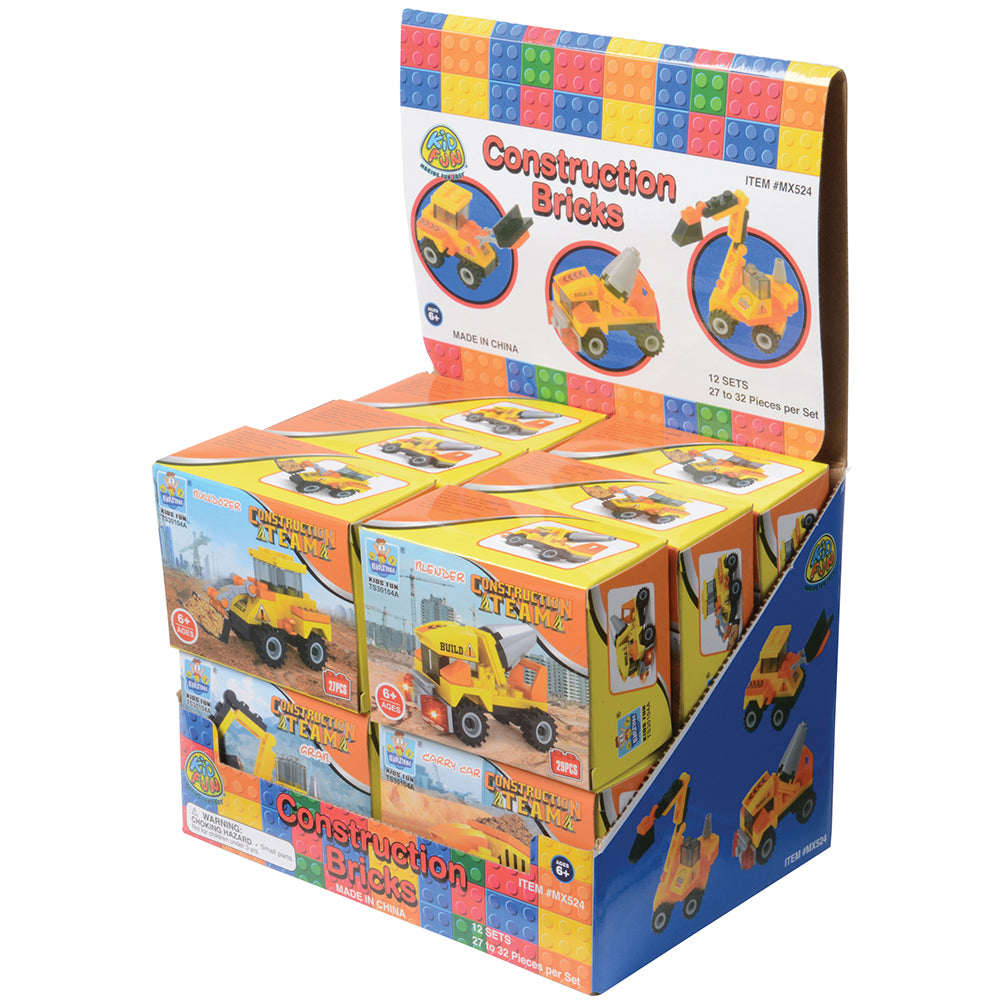 Construction Bricks, 27 To 32-Pcs Toy (1 Dozen)