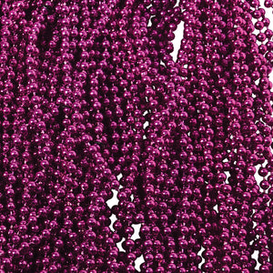 Mardi Gras Metallic Bead Necklaces Party Favor (144 pieces) - Duplicate