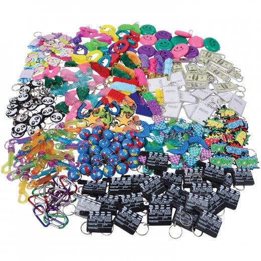 Super Value Keychain Assortment - 250 Pieces Party Favor