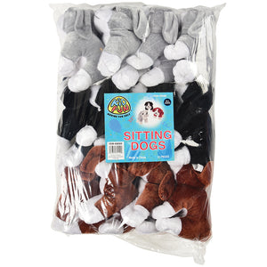 Sitting Dogs Plush Toy (one dozen)