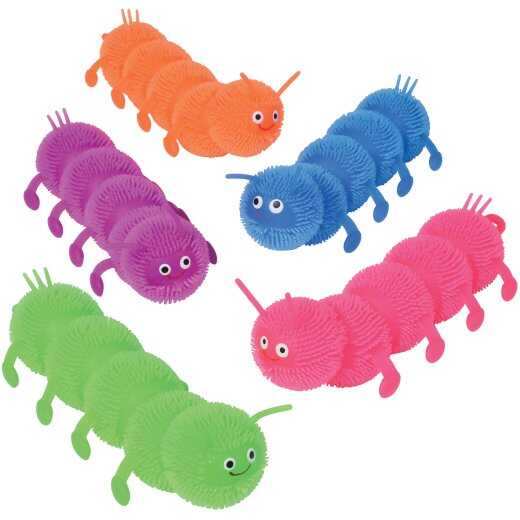 Puffy Caterpillar Toys 24 Per Display