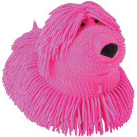 Shaggy Dog Puffer Toy 6 Piece Display Box With Assorted Colors