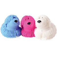 Shaggy Dog Puffer Toy 6 Piece Display Box With Assorted Colors