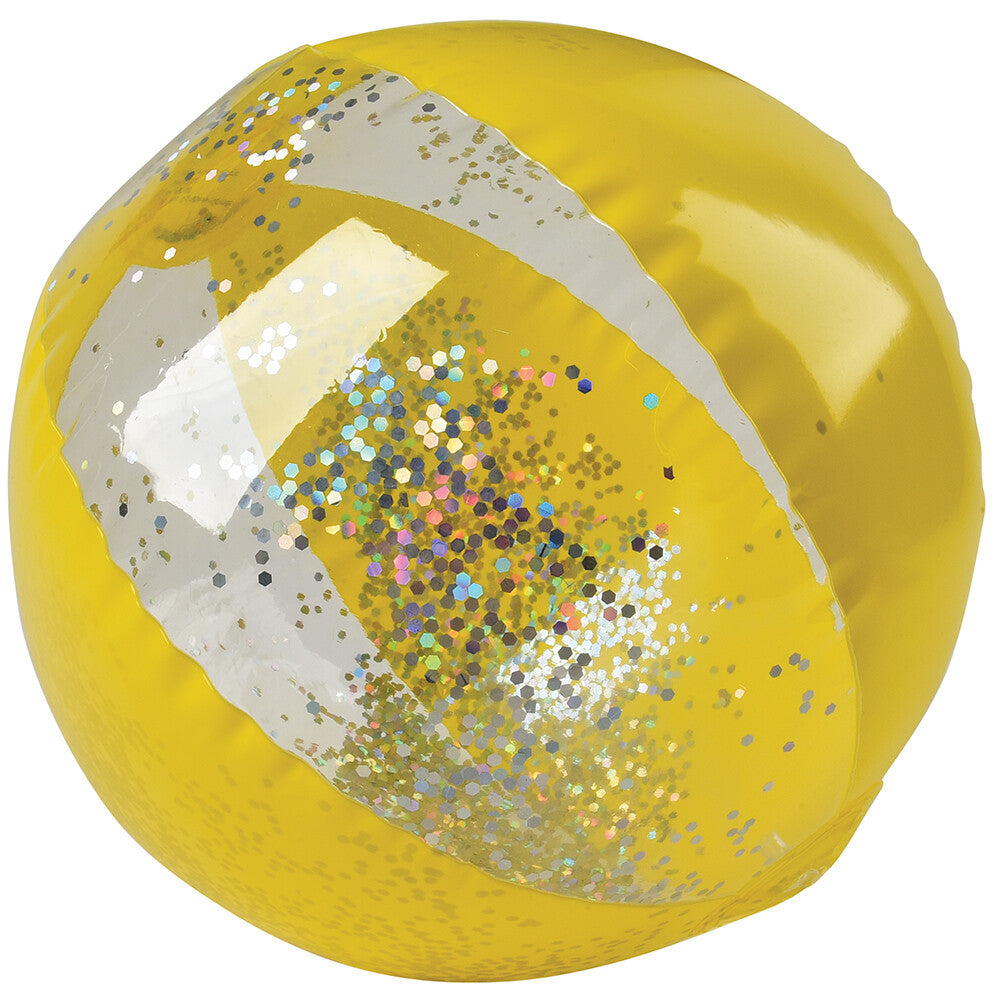 Glitter Stripe Beach Ball 12 Per Pack