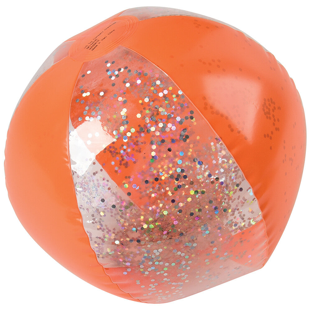 Glitter Stripe Beach Ball 12 Per Pack