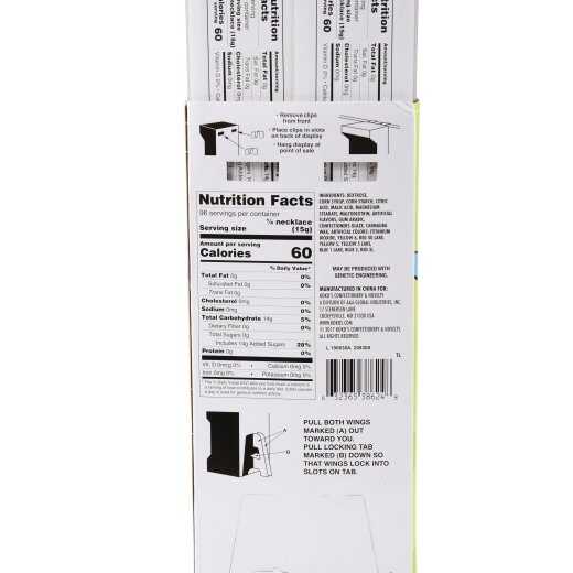 Biggest Sour Candy Necklace Candy 24 Per Display