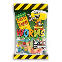 Toxic Waste Sour Worms Candy 12 Packages