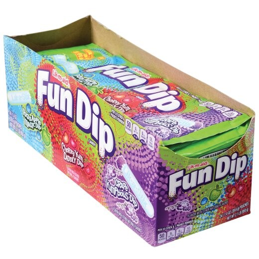 Lik-M-Aid Fun Dip Candy 24 Per Pkg