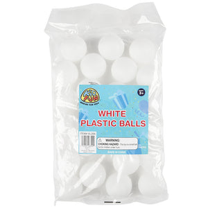 White Plastic Balls (24 per Package)