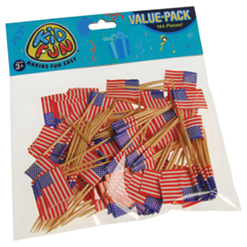 4th Of July Flag Pic Decoration (144 pieces)