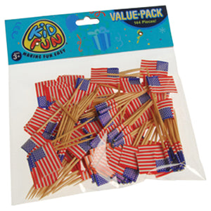 4th Of July Flag Pic Decoration (144 pieces)