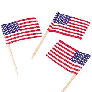 4th Of July Flag Pic Decoration (144 pieces)