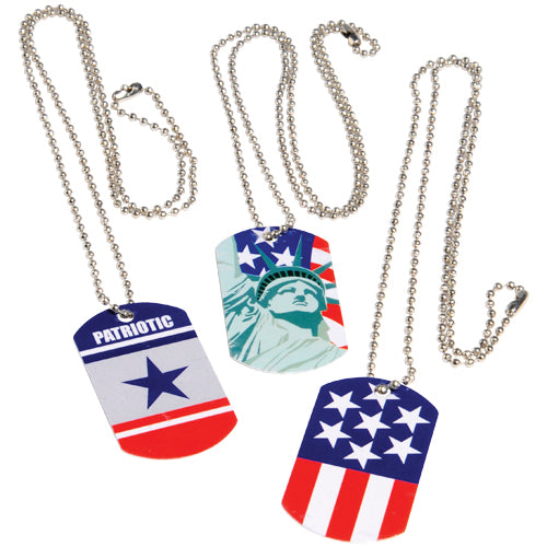 Patriotic Dog Tags Accessory (1 dozen)