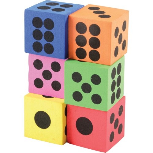 Mini Foam Dice Educational Toy (Pack of 6)