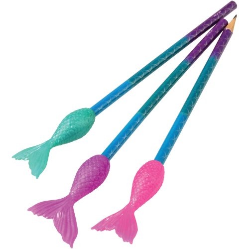Mermaid Tail Pencil Toppers Party Favor (Pack of 6)