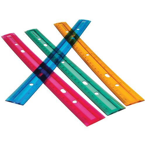 12 in. Metric & Inches Rulers Stationery (1 dozen)