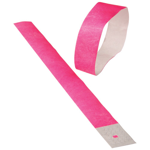 Adhesive Event Bands Neon Pink Party Accessory (pack of 100)