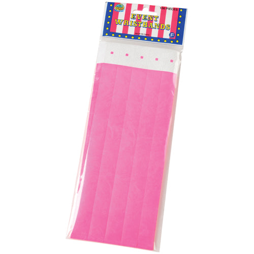 Adhesive Event Bands Neon Pink Party Accessory (pack of 100)