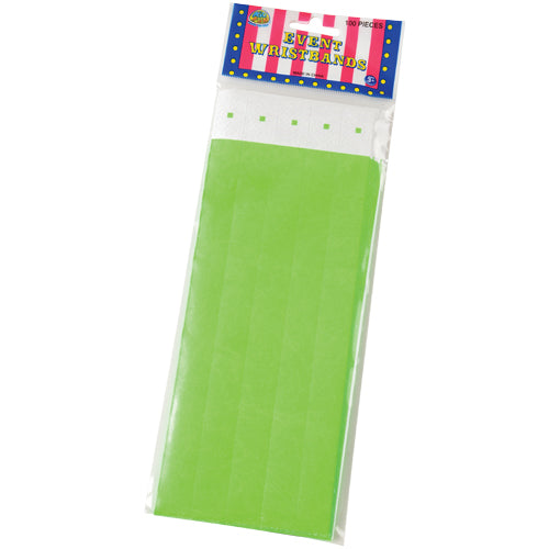 Adhesive Event Bands Neon Green Party Accessory (pack of 100)