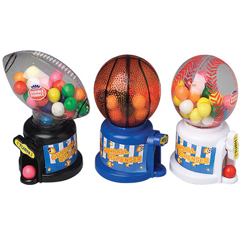 Party Candy Sports Ball Gum Dispensers Novelty (One Dozen)