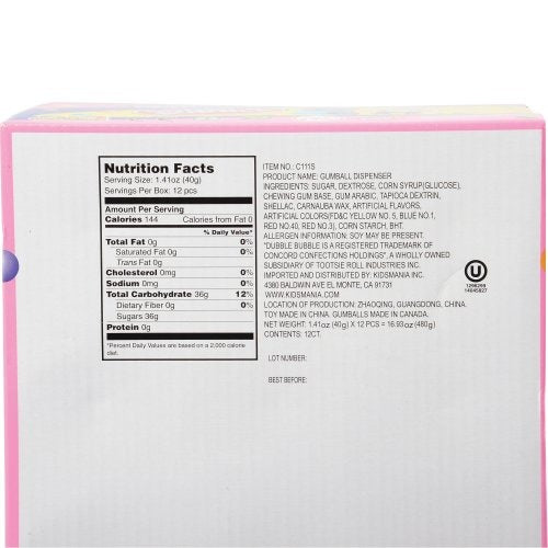 Db Mini Gumball Machines Candy (Bag of 12)