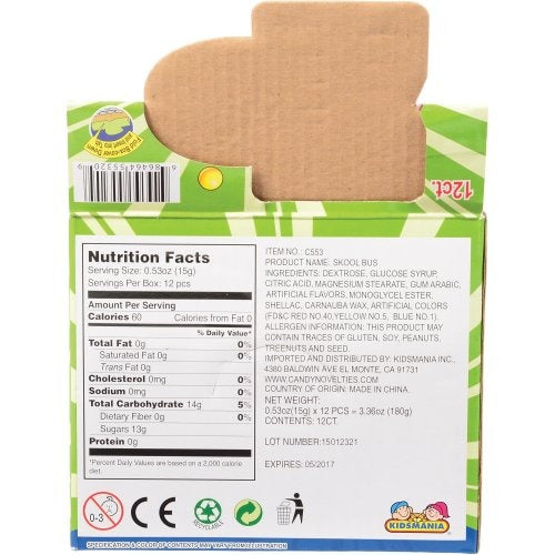 Skool Bus Candy (Bag of 12)