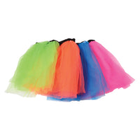 Adult Size Neon Tutus Costume Accessory, 4 per Bag