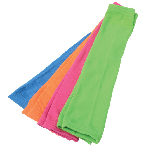 Neon Leg Warmers Costume Accessory, 4 Pairs