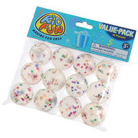 Glitter Balls with Stars Toy - 35mm (1 Dozen)